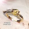 Anello oro giallo 750 Citrino Madera 