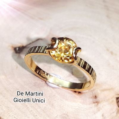 Anello oro giallo 750 Citrino Madera A2090/990