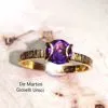 ANELLO ORO GIALLO E AMETISTA URUGUAJ mod. bonbon viola